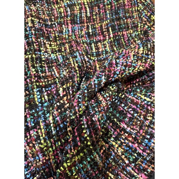 Coldwater Creek Womens Sz 10 Tweed Zip Blazer Jacket Multicolor Wool Blend Lined - Picture 5 of 5